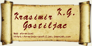 Krasimir Gostiljac vizit kartica